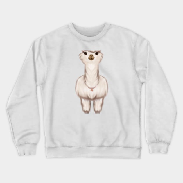 Cute Llama Drawing Crewneck Sweatshirt by Play Zoo